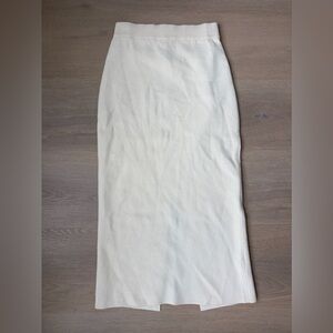 Cream Straight Midi Skirt - Women